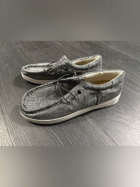 Outwoods Black and White Casual Slip-On Loafers
